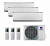 Мульти-сплит система инвертор GREE GWH09QCXB-K6DNC2F/I X 3 / GWHD(21)NK6OO (LC)(LH)